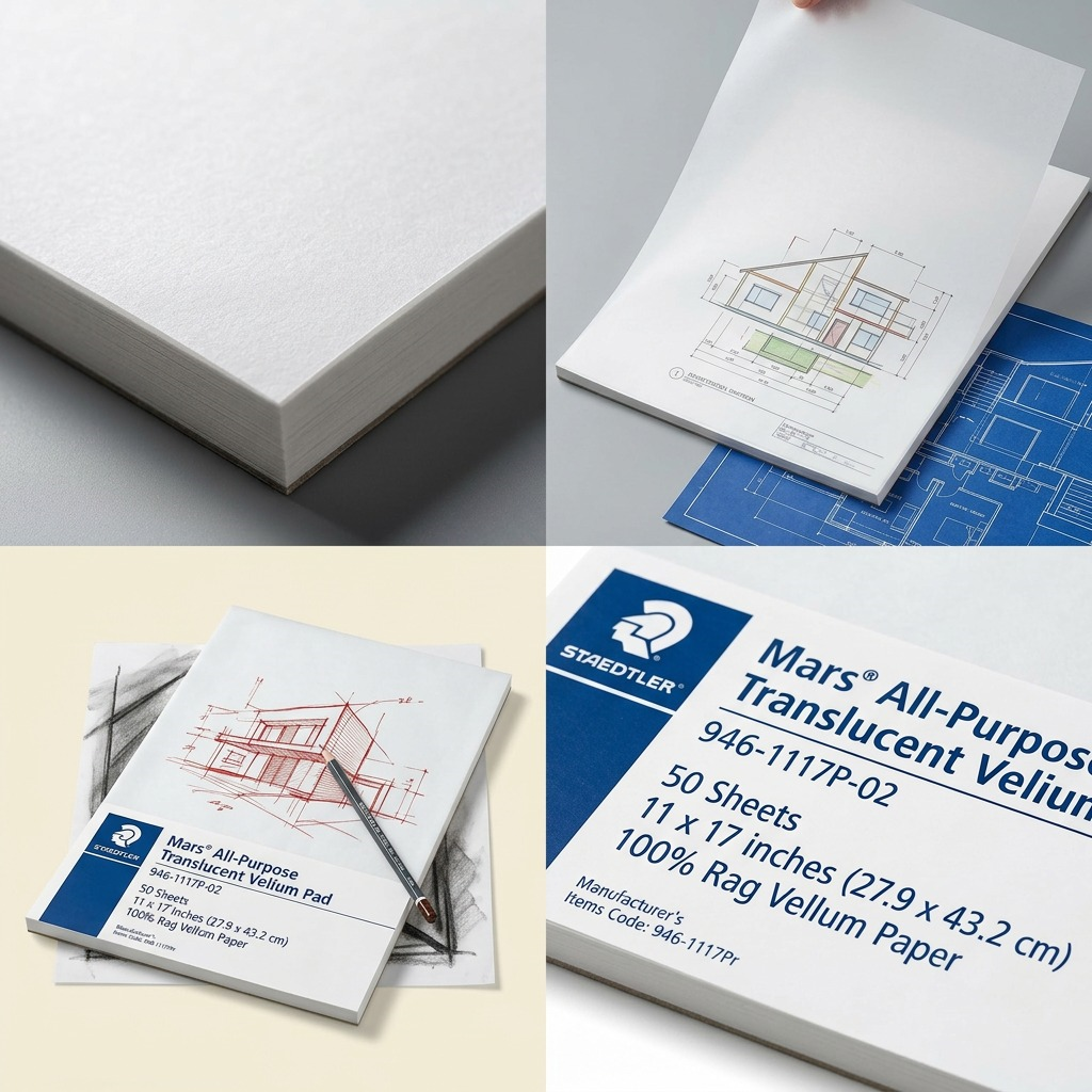 STAEDTLER – Bloc de vélin 11 × 17 po, réf. 946-1117P-02 — gros plan