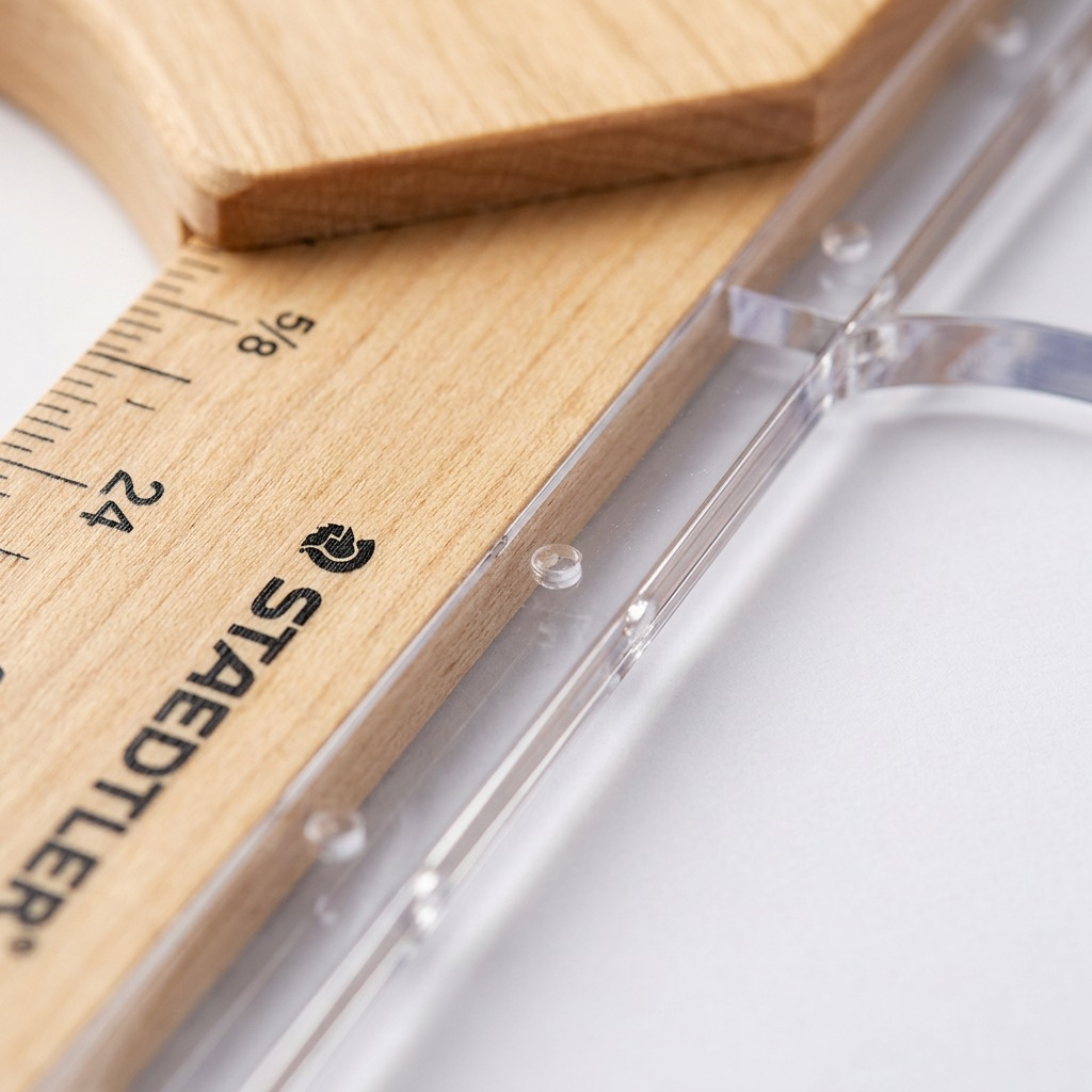 STAEDTLER – Règle en T à tête fixe 24 po, réf. 970-20-24H-NA — gros plan