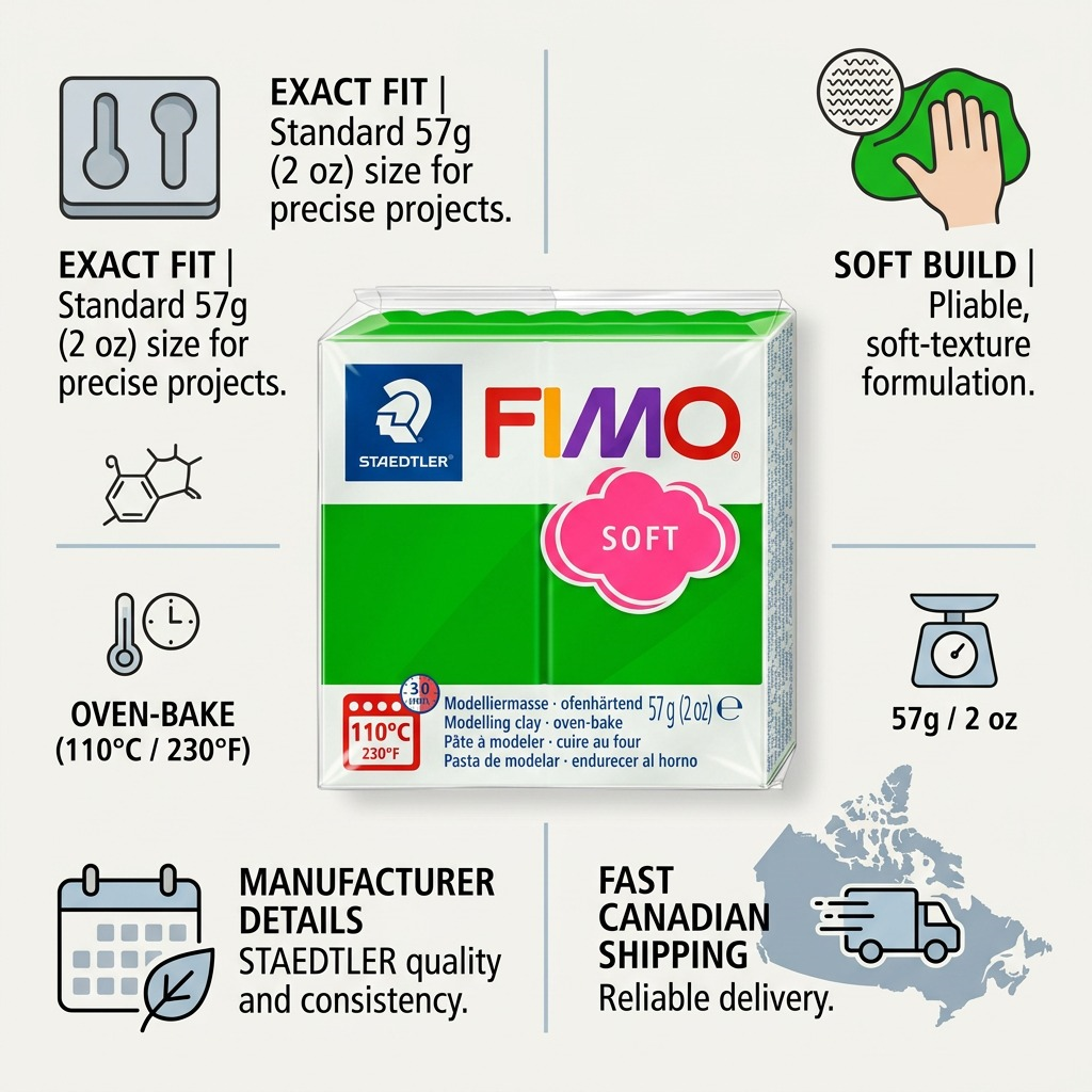 FIMO Soft – Pâte vert tropical 57 g, réf. 8020-53 — détail du produit