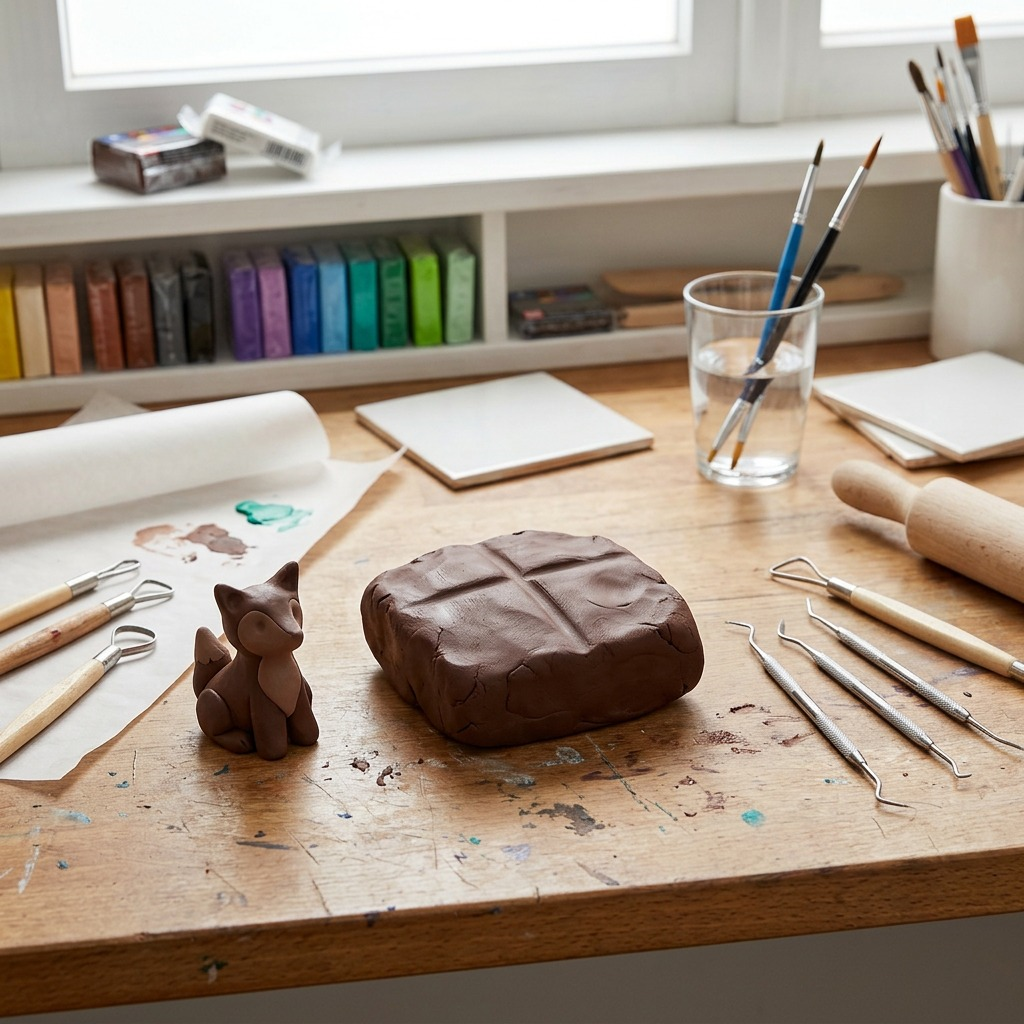 FIMO Professional – Pâte chocolat 57 g, réf. 8040-77 — vue sur fond clair