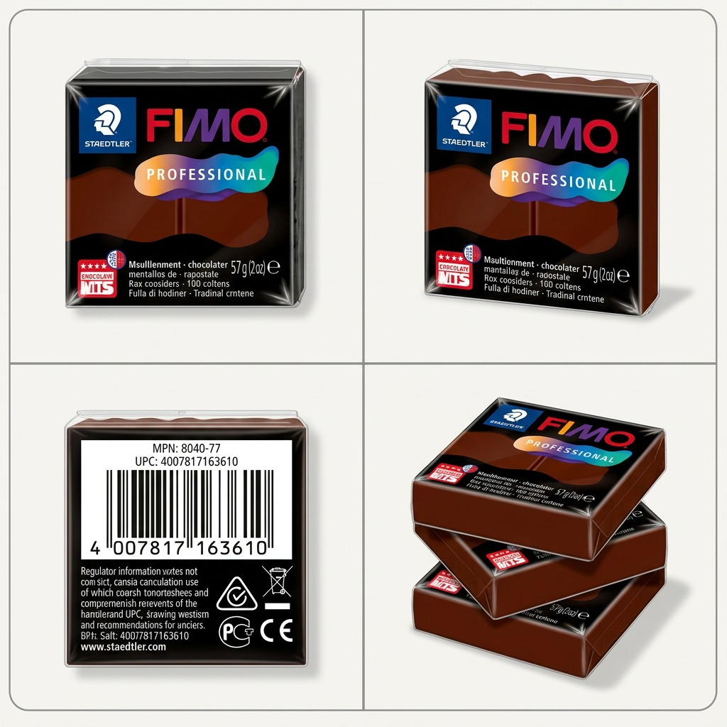 FIMO Professional – Pâte chocolat 57 g, réf. 8040-77 — vue 4