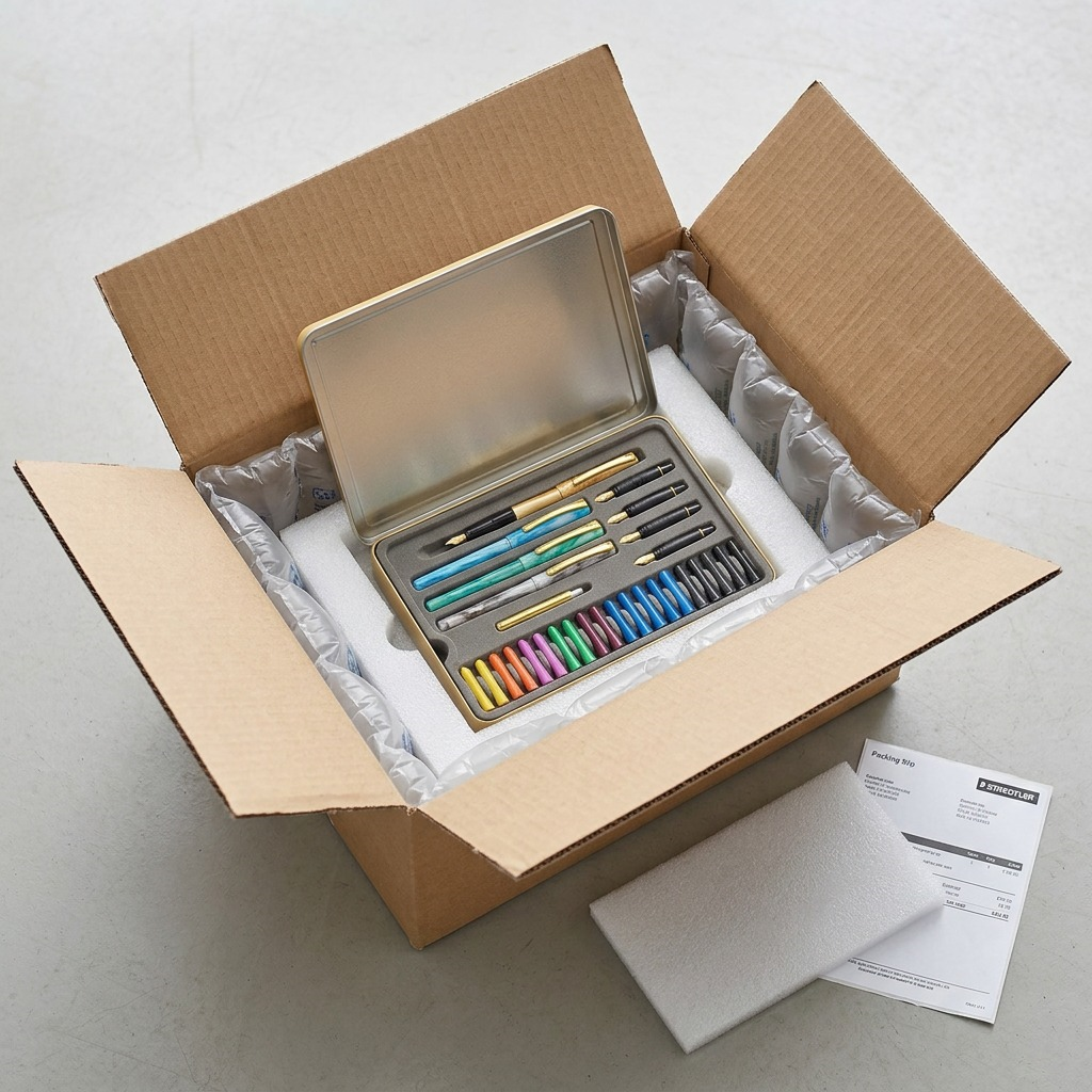STAEDTLER – Lot de calligraphie en boîtier, 5 plumes, réf. 899-SM5-NA — vue de l’emballage