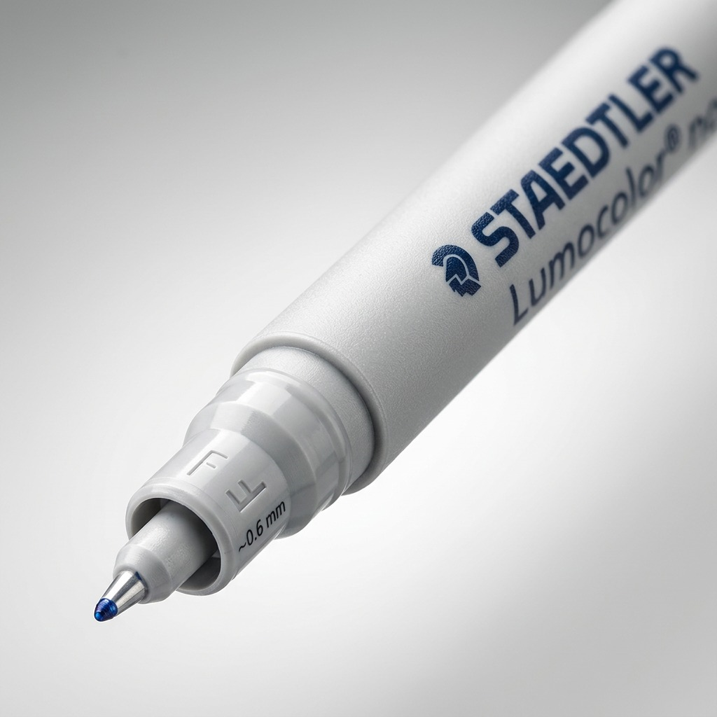 STAEDTLER Lumocolor – 4 marqueurs effaçables fin, réf. 316-WP4-10 — gros plan des détails