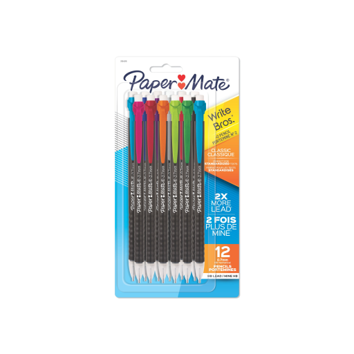 Paper Mate Write Bros. – Porte-mines HB 0,7 mm, paquet de 12 – référence 2104216