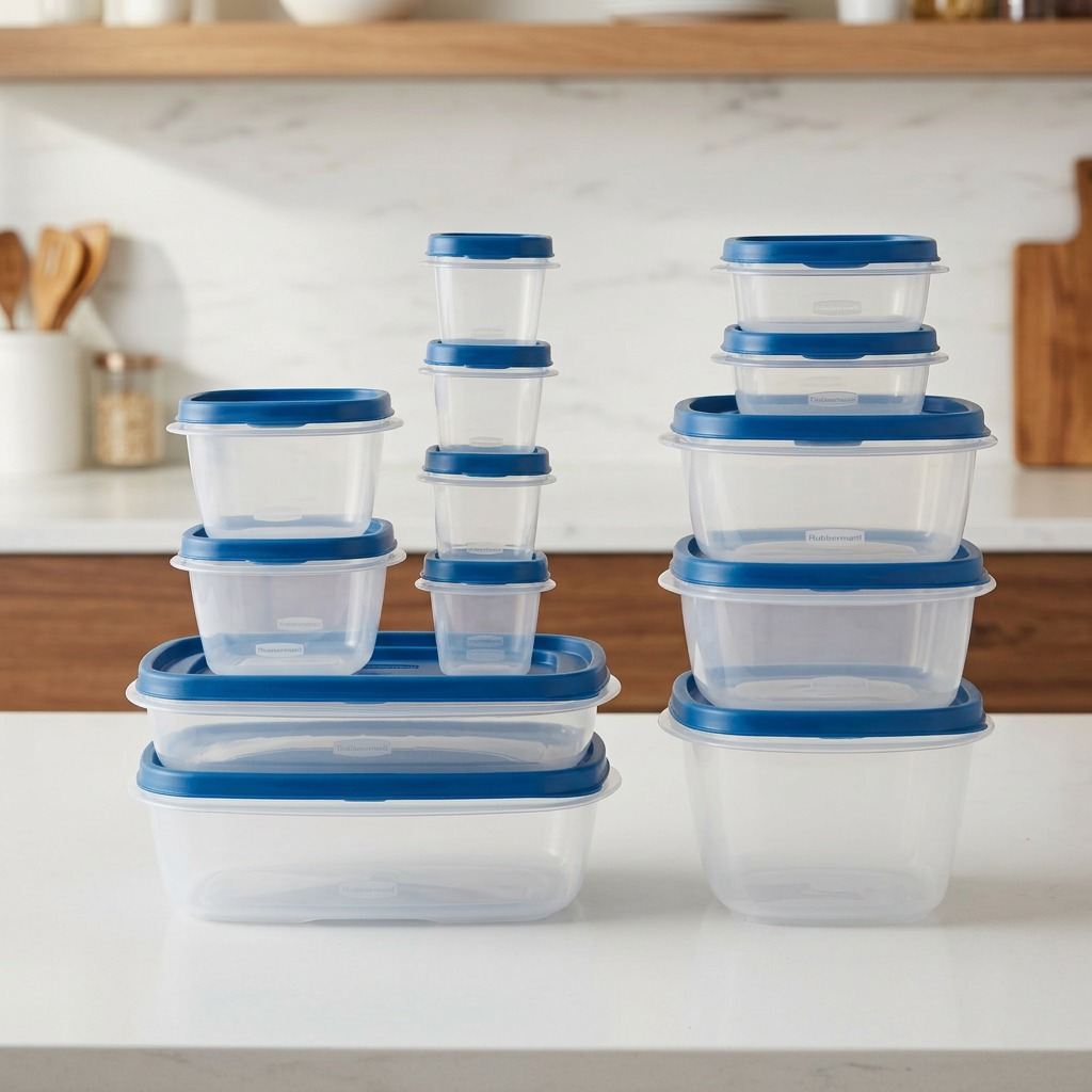 Rubbermaid EasyFindLids – Ensemble de contenants 26 pièces — présenté en situation, réf. 2210187