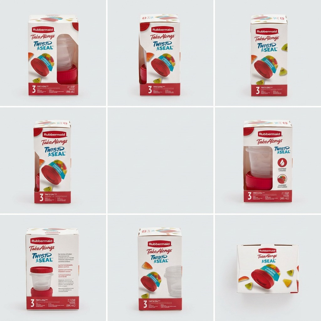 Rubbermaid TakeAlongs Twist & Seal – Contenants 496 ml (3) — présentation des caractéristiques, réf. 2165291