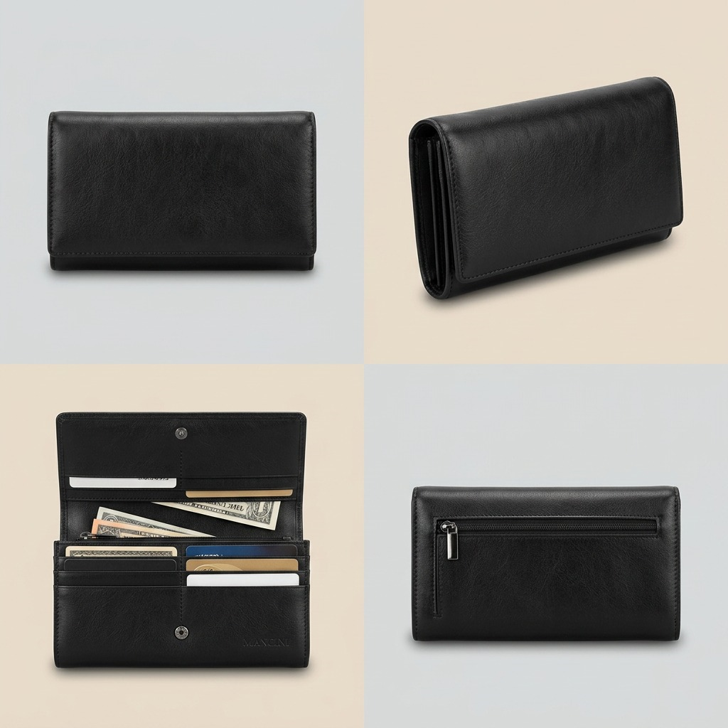 Portefeuille pochette South Beach RFID noir – Mancini, référence 6700283-BLACK