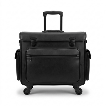 Valise porte-catalogues noire à roulettes – Mancini, référence 90458-BLACK
