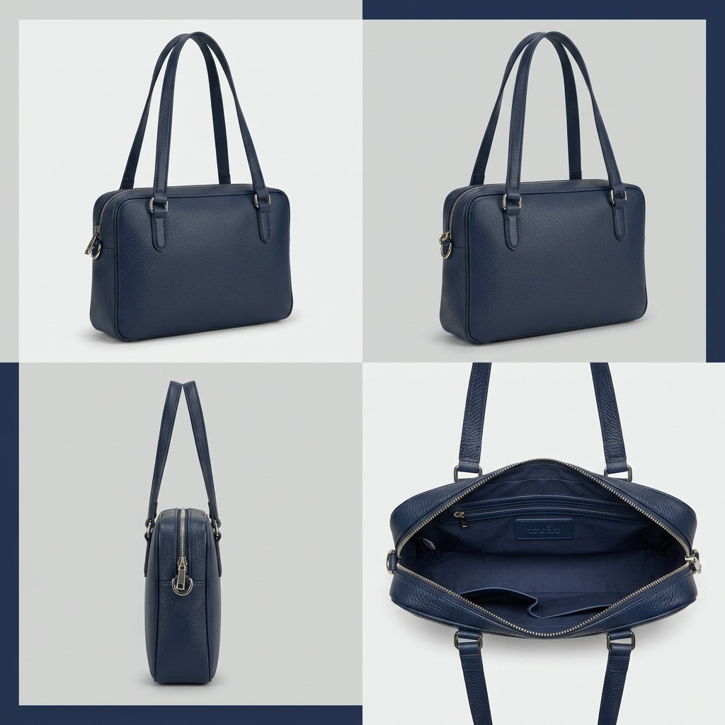 Sac à épaule Kelsea bleu marine – Mancini, référence HBP1082-NAVY