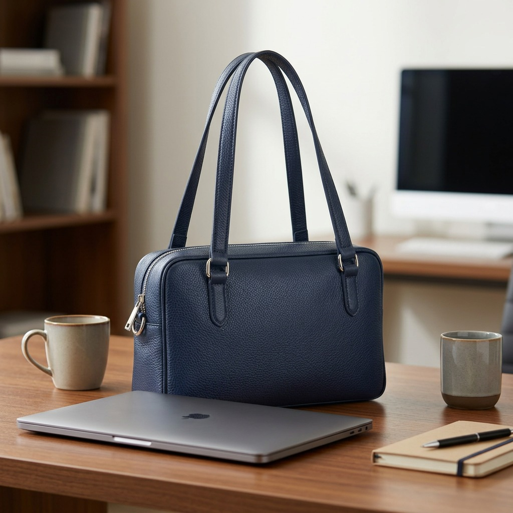 Sac à épaule Kelsea bleu marine – Mancini, référence HBP1082-NAVY