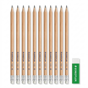 STAEDTLER 10 + 1 crayons ronds HB no 2, réf. 131NSBK1A602 — vue du produit sur fond clair