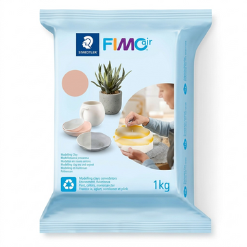 FIMOair – Pâte rose pâle 1 kg, réf. 8101-43 — vue sur fond clair