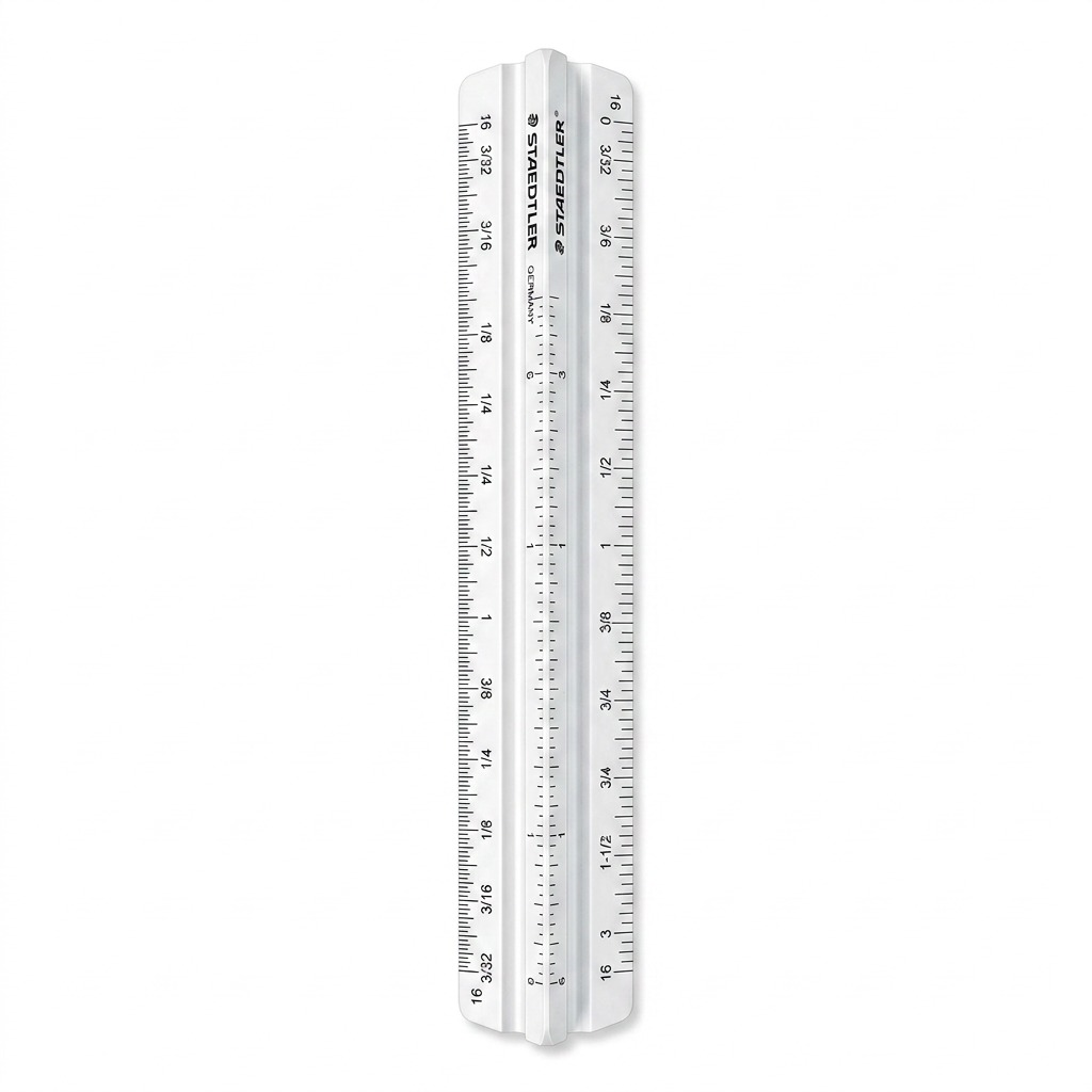 STAEDTLER – Règle triangulaire en plastique, réf. 98719-31BK — vue sur fond clair
