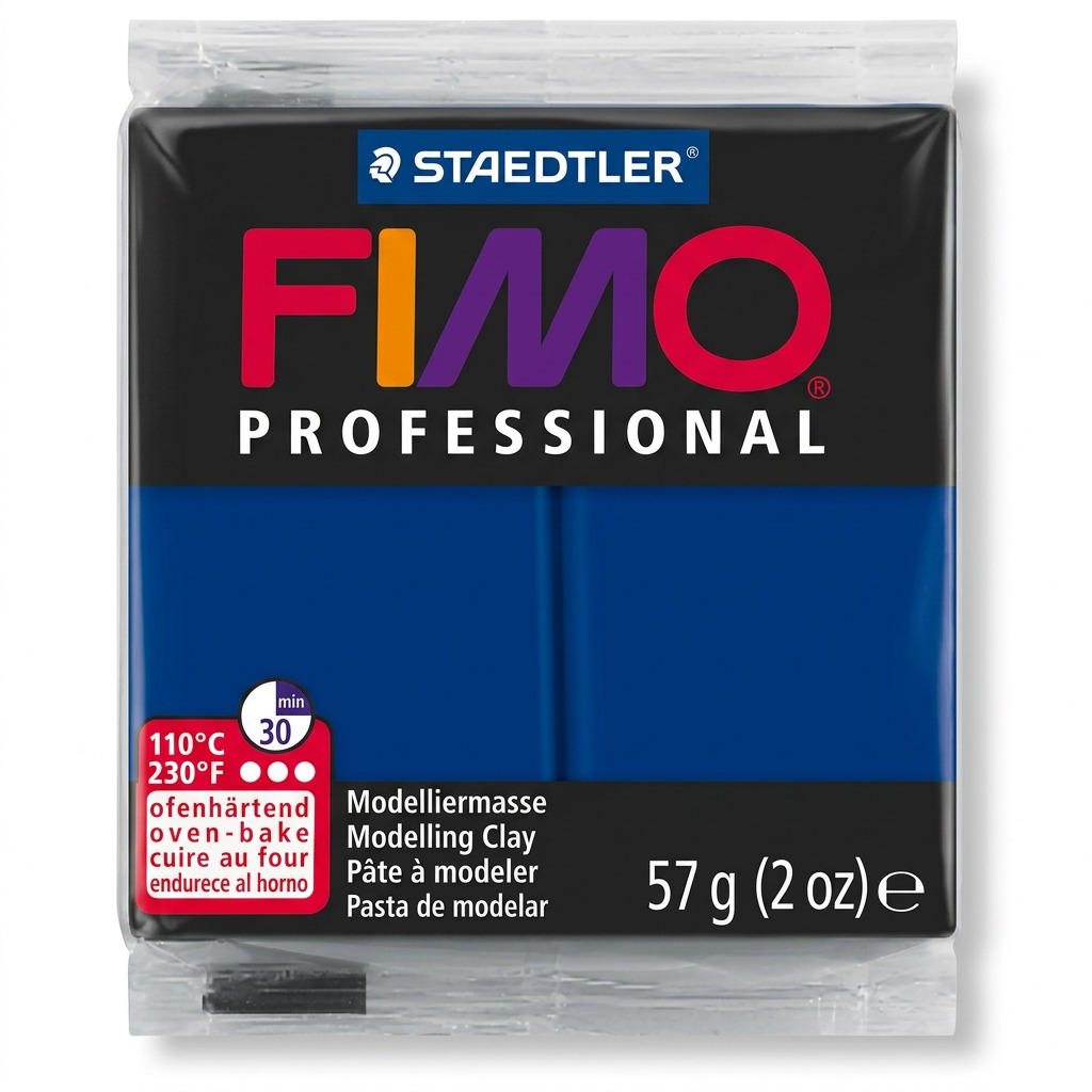 FIMO Professional – Pâte bleu marine 57 g, réf. 8005-34 — vue du produit sur fond clair