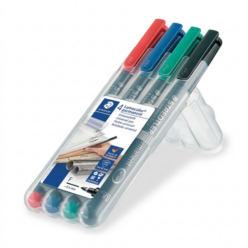STAEDTLER Lumocolor – 4 marqueurs permanents fins, réf. 318-WP4-10 — vue du produit 1