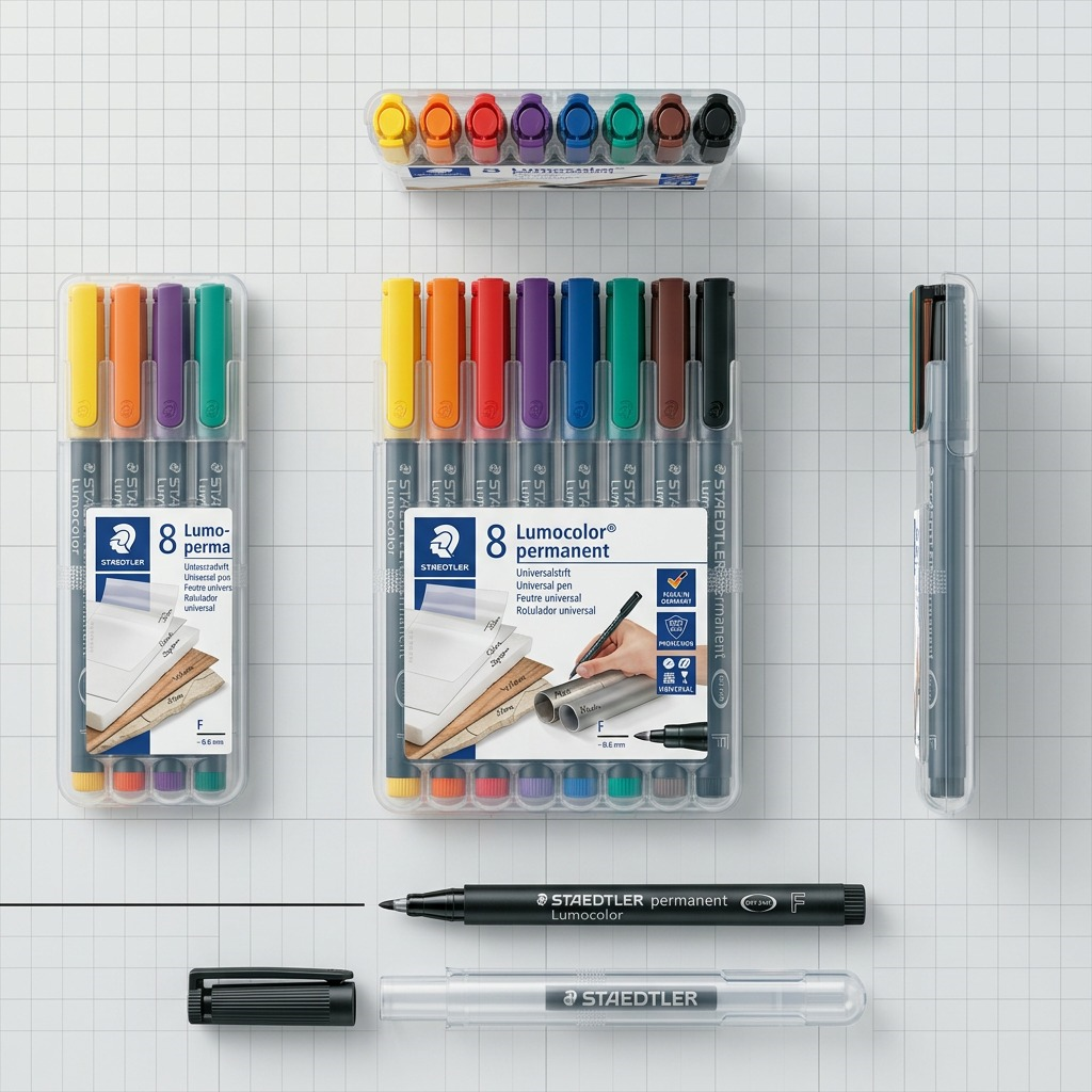STAEDTLER Lumocolor – 8 marqueurs permanents fins, réf. 318-WP8-10 — vue du produit 5