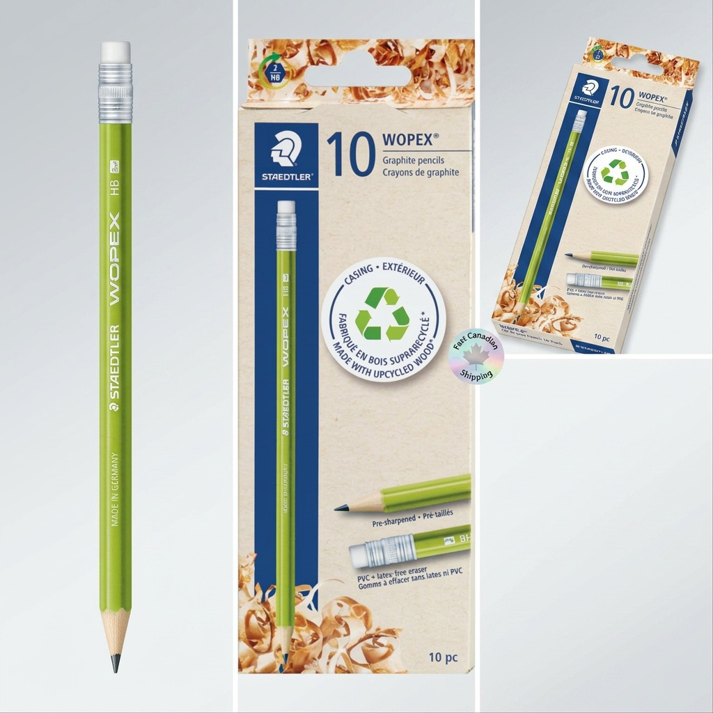 STAEDTLER Wopex – 10 crayons graphite, réf. 182-C10A6 — vue du produit sur fond clair