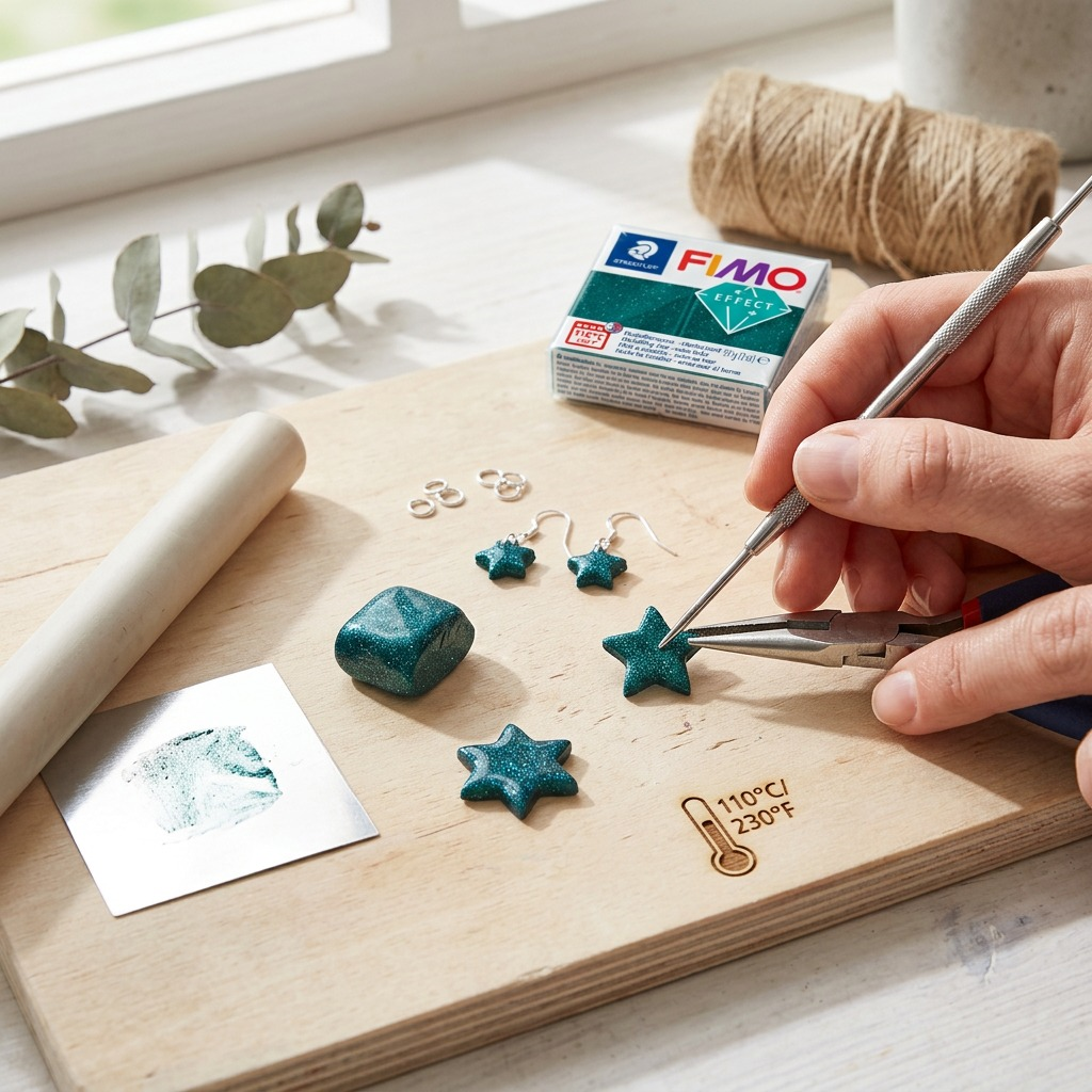 FIMO Effect Galaxy – Pâte verte 57 g, réf. 8010-562 — exemple de présentation ou d’utilisation