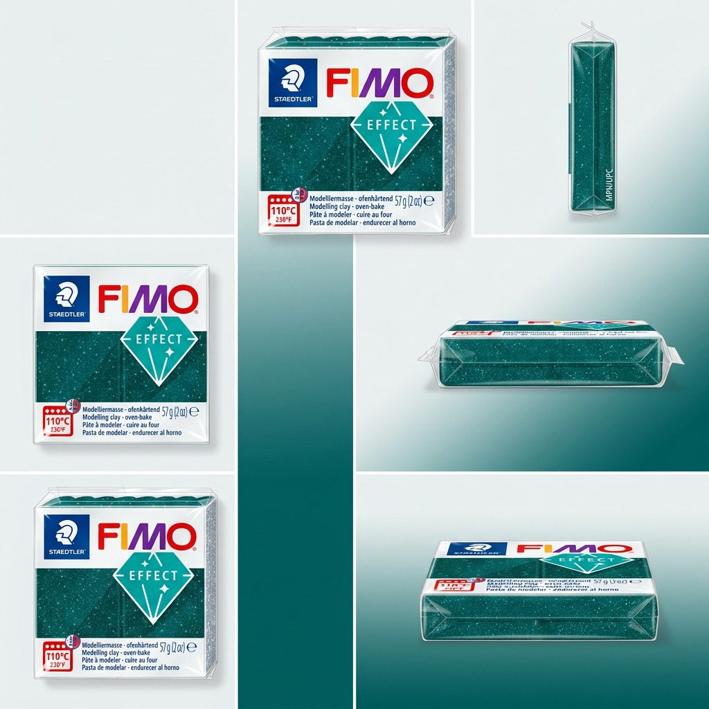 FIMO Effect Galaxy – Pâte verte 57 g, réf. 8010-562 — vue de l’emballage
