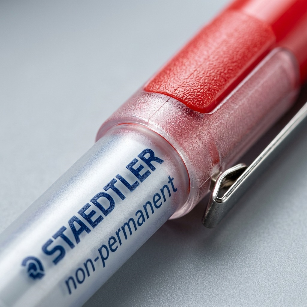 STAEDTLER Lumocolor – 4 marqueurs effaçables superfins, réf. 311-WP4-10 — gros plan des détails