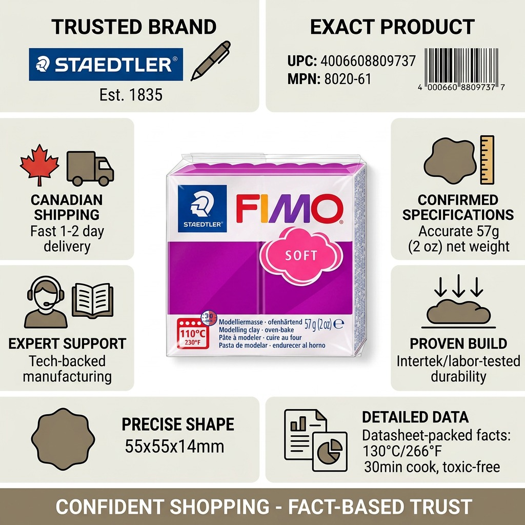 FIMO Soft – Pâte pourpre 57 g, réf. 8020-61 — vue 8