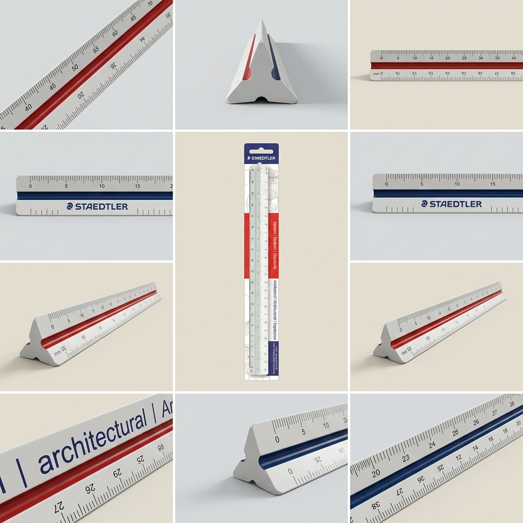 STAEDTLER – Règle triangulaire en plastique, réf. 98719-31BK — gros plan