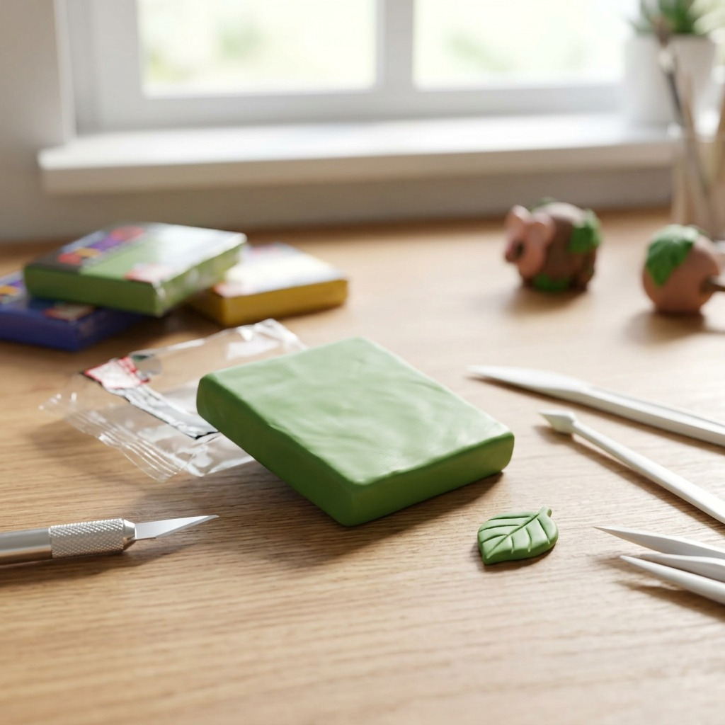 FIMO Professional – Pâte vert feuille 57 g, réf. 8005-57 — vue de l’emballage