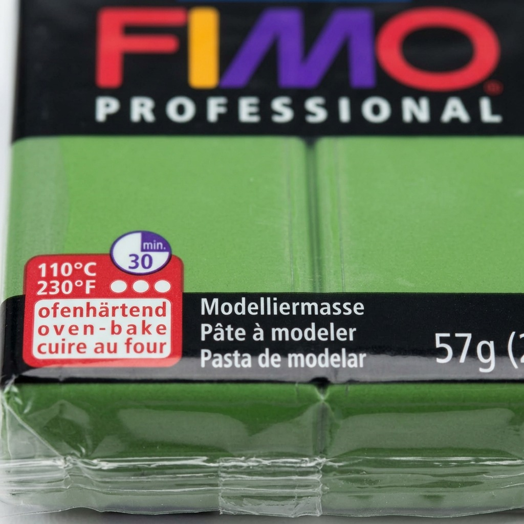 FIMO Professional – Pâte vert feuille 57 g, réf. 8005-57 — vue rapprochée