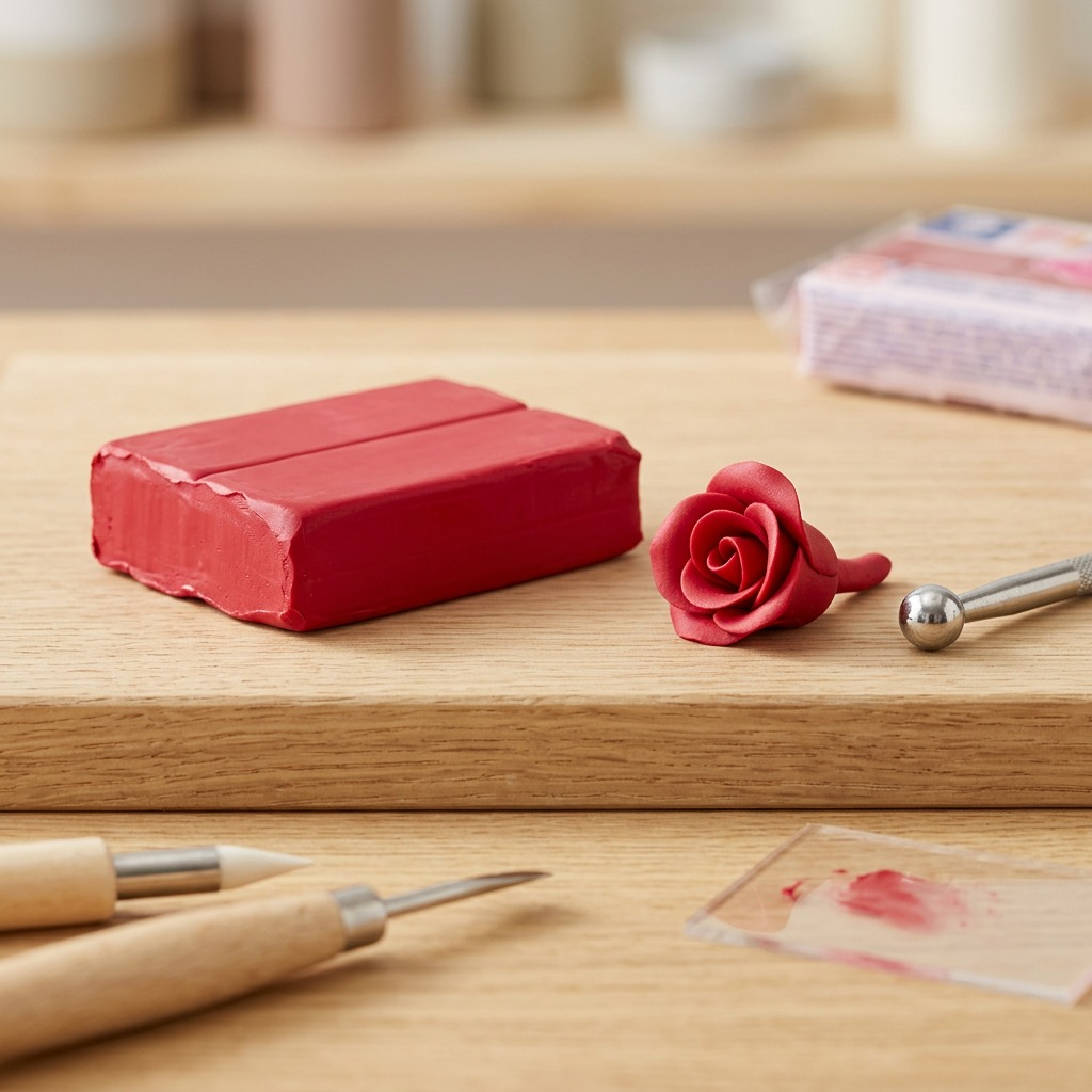 FIMO Soft – Pâte rouge cerise 57 g, réf. 8020-26 — vue rapprochée