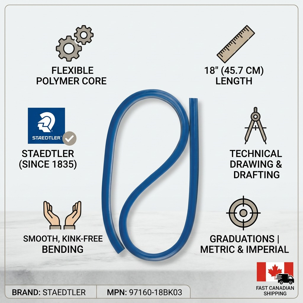 STAEDTLER – Courbe flexible 18 po (450 mm), réf. 97160-18BK03 — vue 8