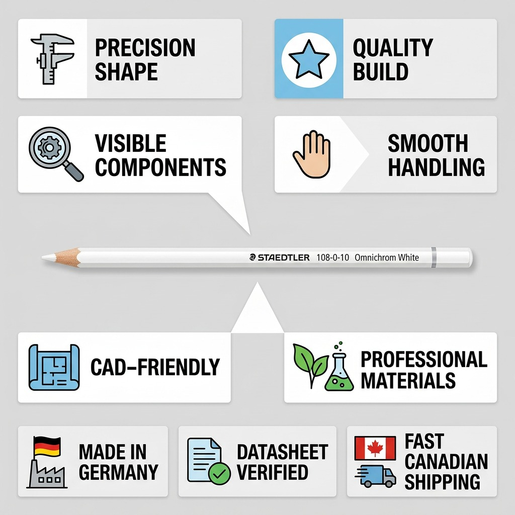 STAEDTLER Omnichrom – Crayon blanc, réf. 108-0-10 — vue du produit 8