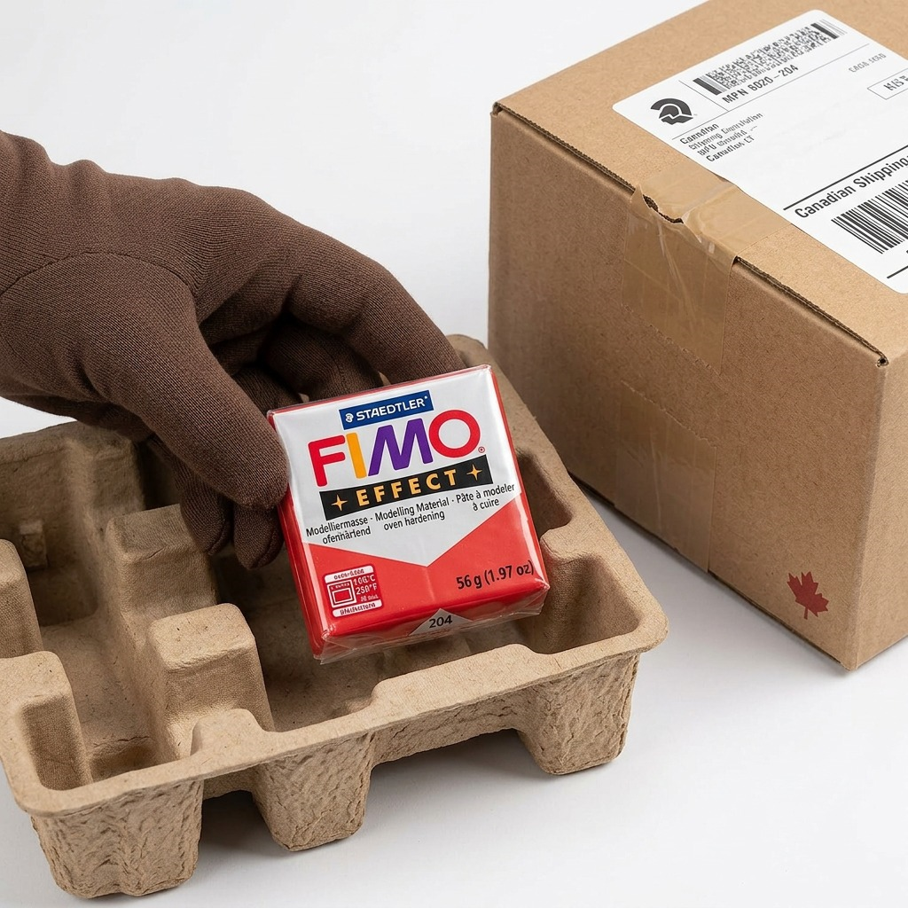 FIMO Effect – Pâte rouge 57 g, réf. 8020-204 — vue de l’emballage