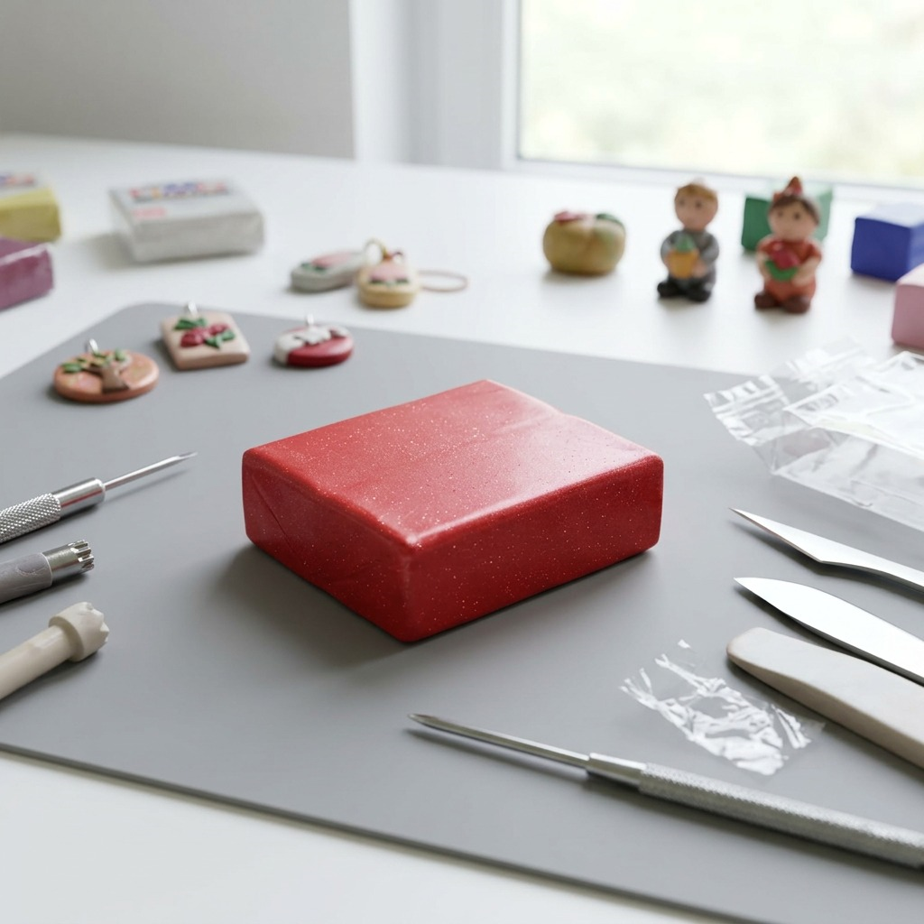 FIMO Effect – Pâte rouge 57 g, réf. 8020-204 — vue de l’emballage