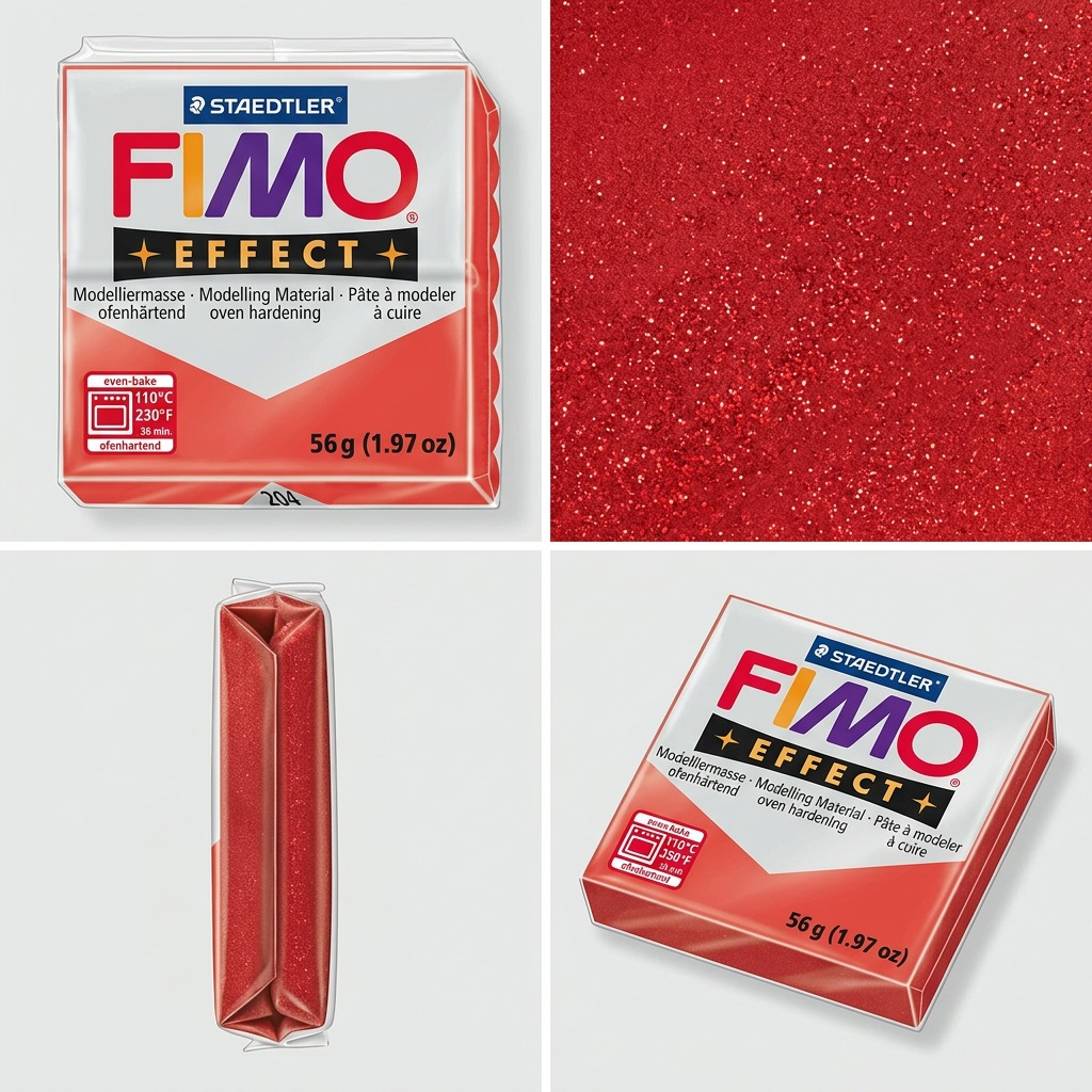 FIMO Effect – Pâte rouge 57 g, réf. 8020-204 — vue 5
