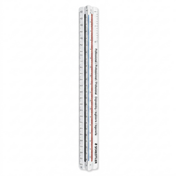 STAEDTLER – Règle triangulaire en plastique, réf. 98718-34BK — vue sur fond clair