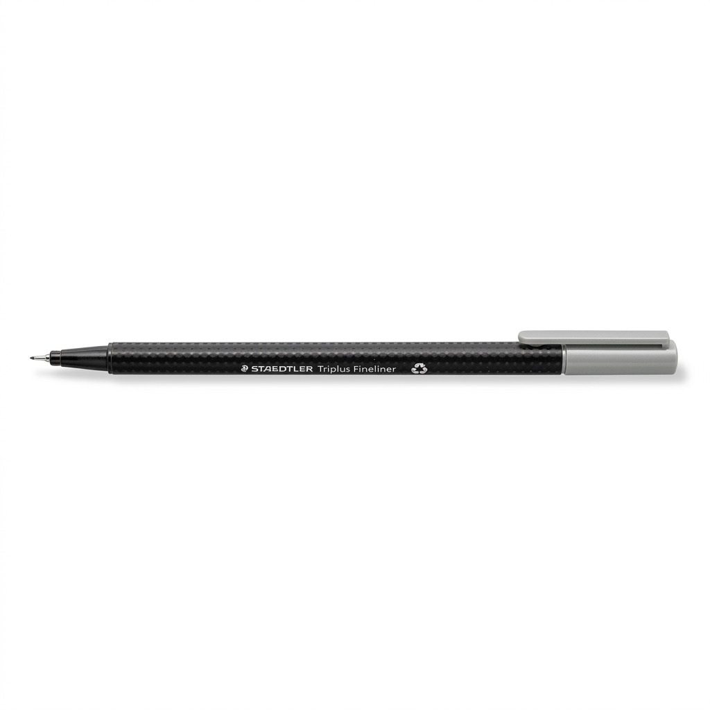 STAEDTLER triplus fineliner – Fineliner 0,3 mm gris, réf. 334-82-A7 — vue sur fond clair