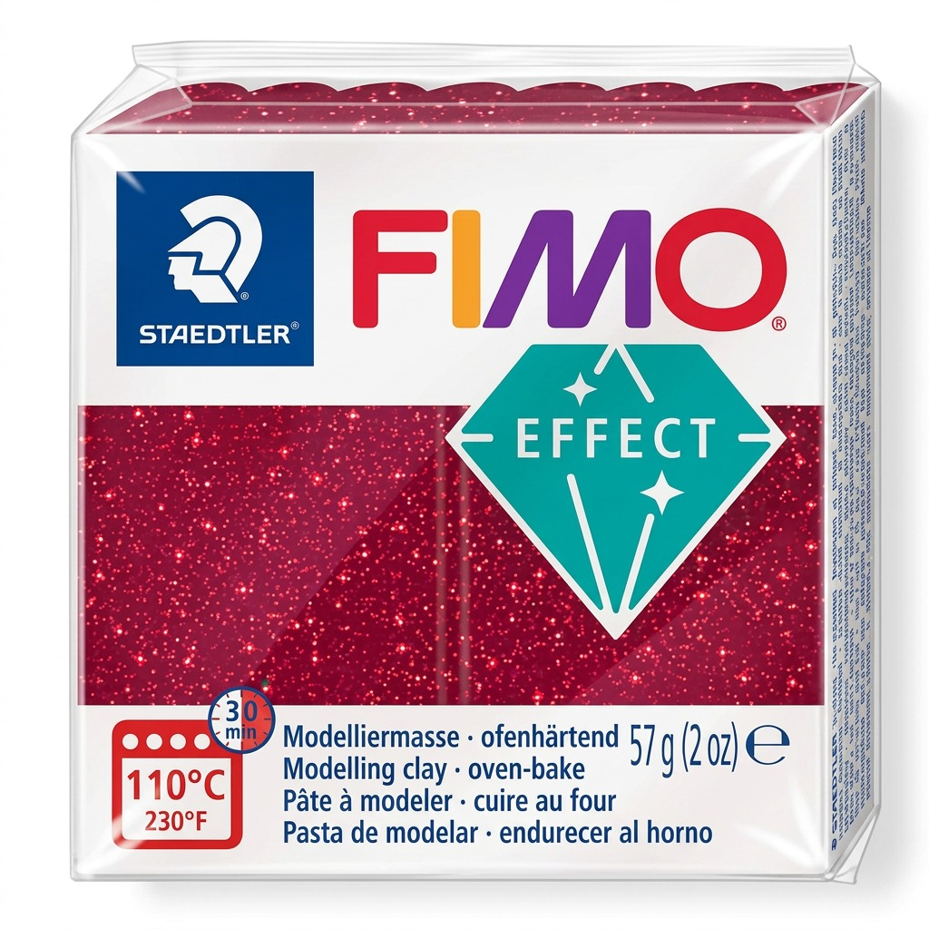 FIMO Effect Galaxy – Pâte rouge 57 g, réf. 8010-202 — vue du produit sur fond clair