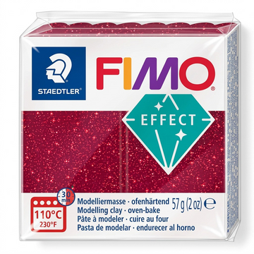 FIMO Effect Galaxy – Pâte rouge 57 g, réf. 8010-202 — vue du produit sur fond clair