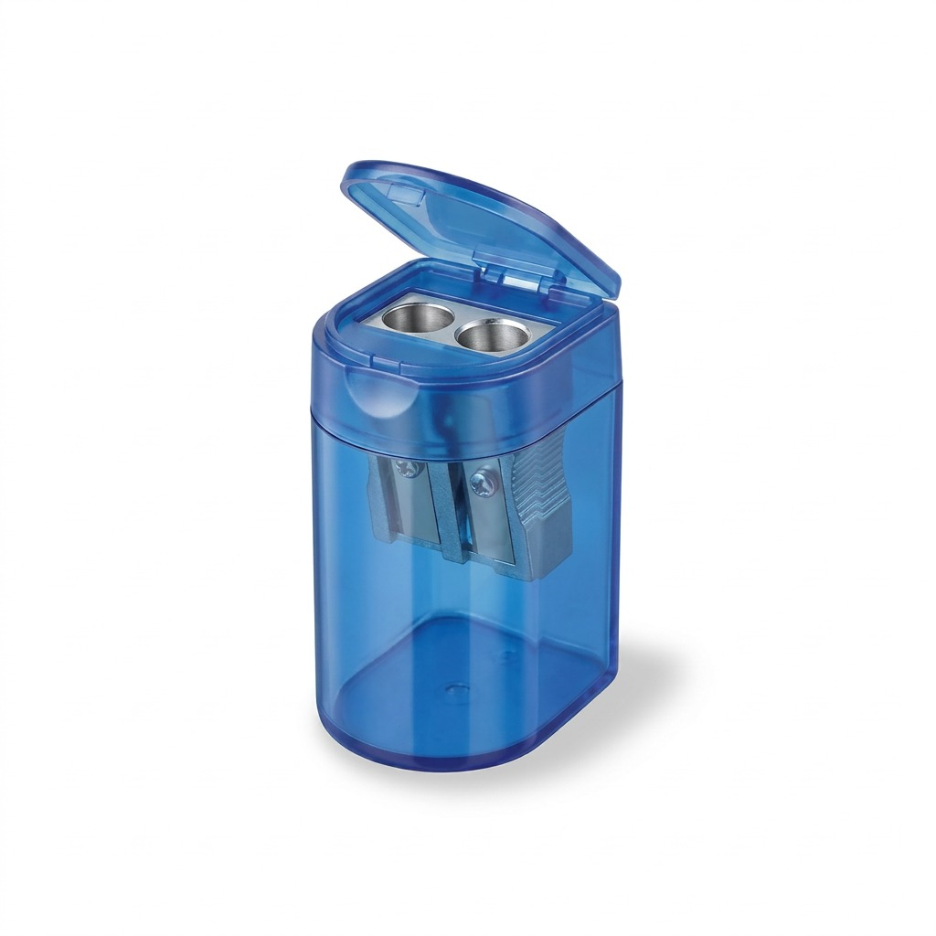 STAEDTLER – Taille-crayon oblong 2 trous avec réservoir, réf. 51207SBKA6 — vue sur fond clair
