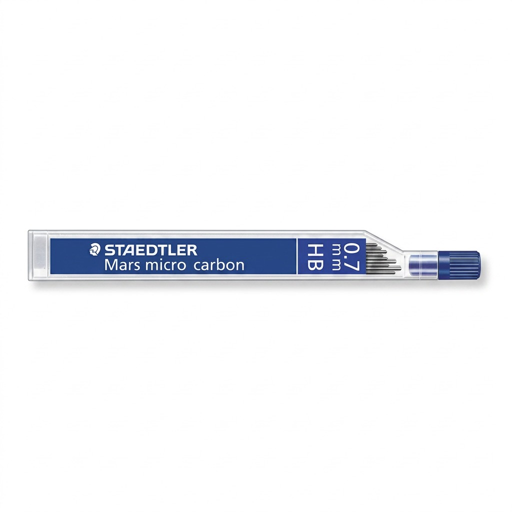 STAEDTLER Mars micro – Mines 0,7 mm HB, réf. 250-07-HB-02 — vue du produit sur fond clair