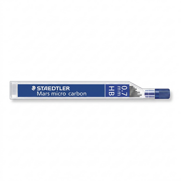 STAEDTLER Mars micro – Mines 0,7 mm HB, réf. 250-07-HB-02 — vue du produit sur fond clair