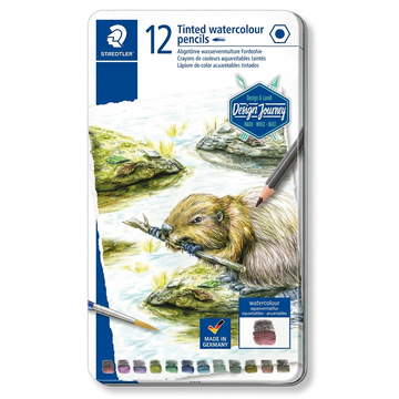 STAEDTLER 12 crayons couleur teintés, réf. 14610T-M12 — vue du produit sur fond clair