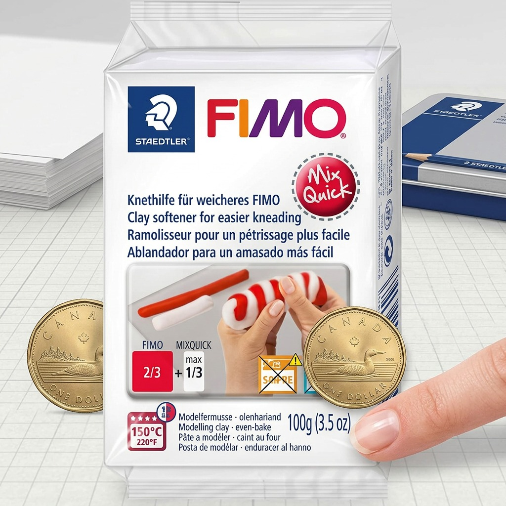 A crisp, high-resolution product shot of the STAEDTLER Fimo Mix Quick Kneading, with precise details on a clean white background.
