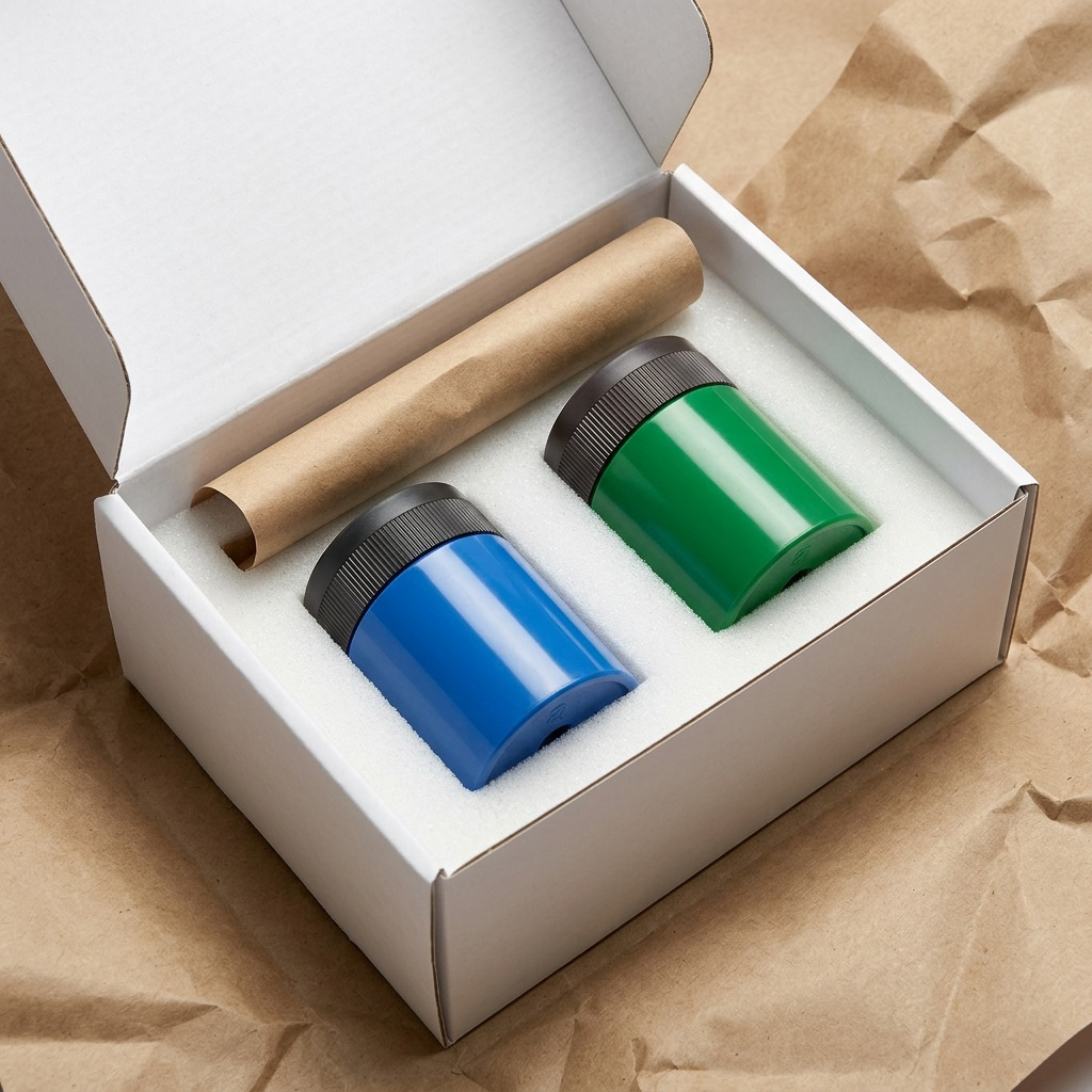 STAEDTLER Taille-crayon rond en aluminium avec réservoir, réf. 511-63-A6 — présentation de l’ensemble ou de l’emballage