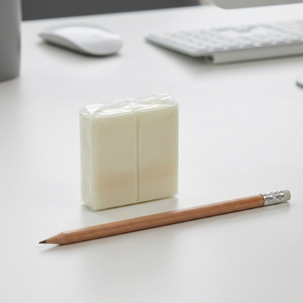 A pristine high-resolution hero shot of the 57g (2 oz) STAEDTLER FIMO Effect Noctilucent oven-bake modelling clay block, featuring its multi-colored logo and sparkling EFFECT diamond icon, centered on a pure white background.