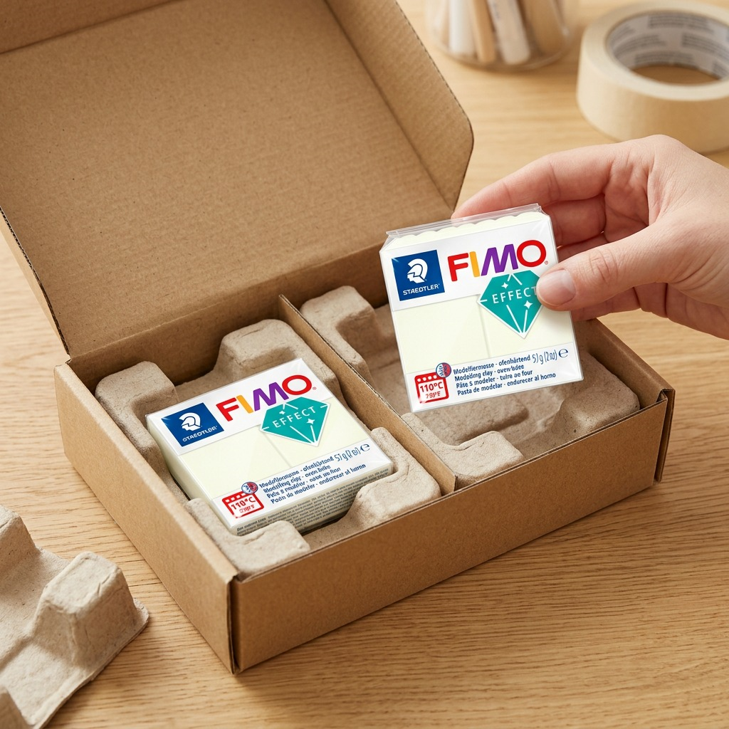 FIMO Effect – Pâte phosphorescente 57 g, réf. 8010-041 — vue rapprochée