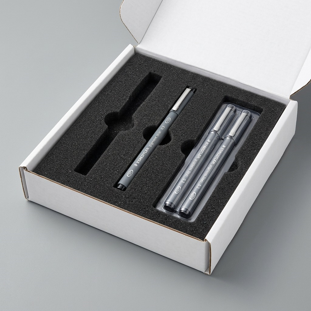 STAEDTLER Pigment Liner – Fineliner noir 0,3 mm, réf. 308-03-9M — vue du produit 7