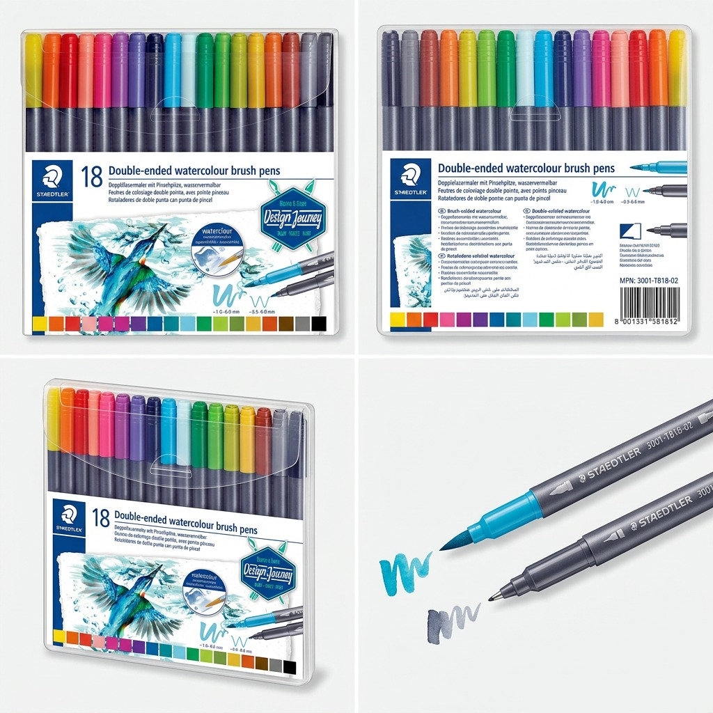 STAEDTLER 18 feutres aquarellables, réf. 3001-TB18-02 — vue du produit 5