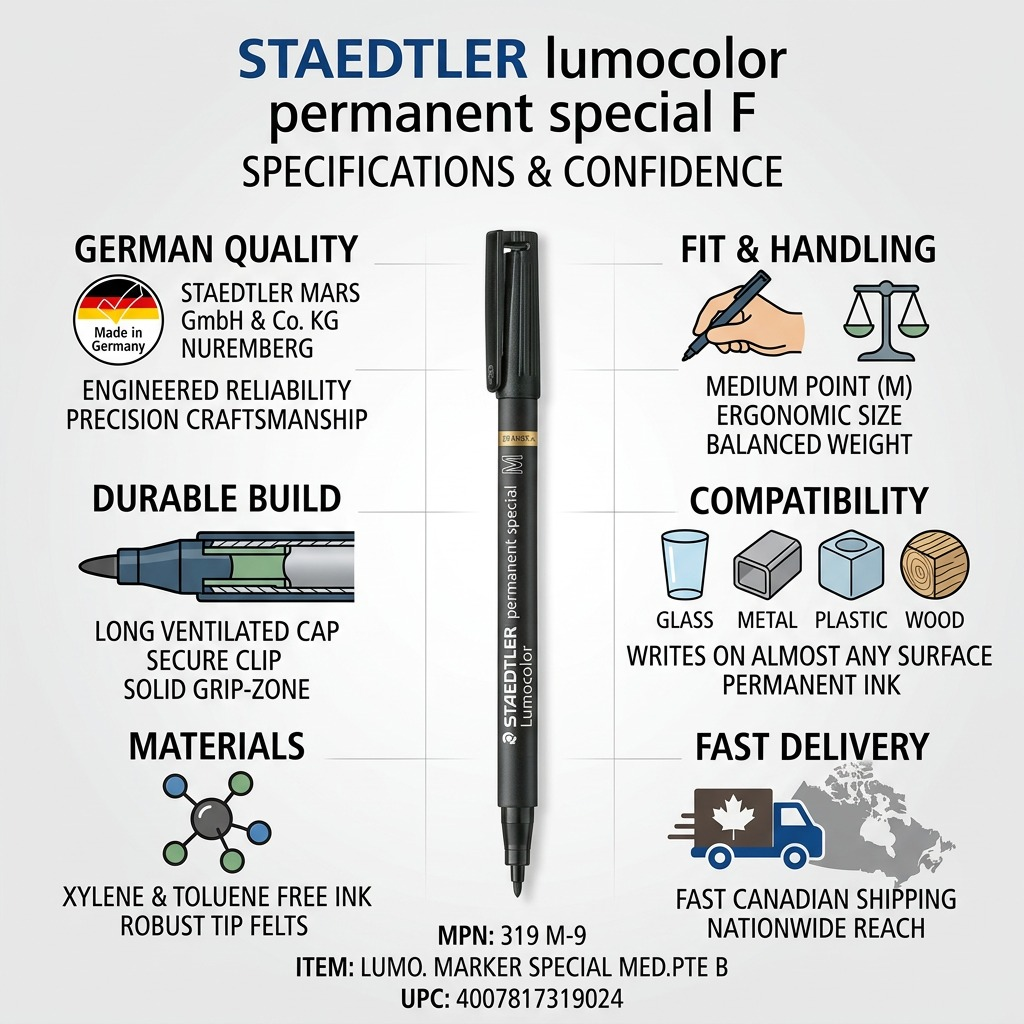 Pure high-resolution hero shot of the STAEDTLER Lumocolor permanent special marker.