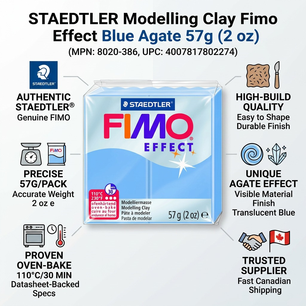 FIMO Effect – Pâte agate bleue 57 g, réf. 8020-386 — vue 8